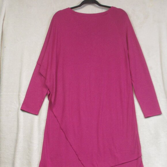 NWT Soft Surroundings Marla Layered Dress in Dark Fuchsia Sz MED $110 Lagenlook - Picture 6 of 11